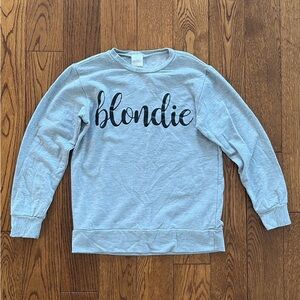 Youth Small (5/6) Posh & Cozy Gray 'Blondie' Sweatshirt